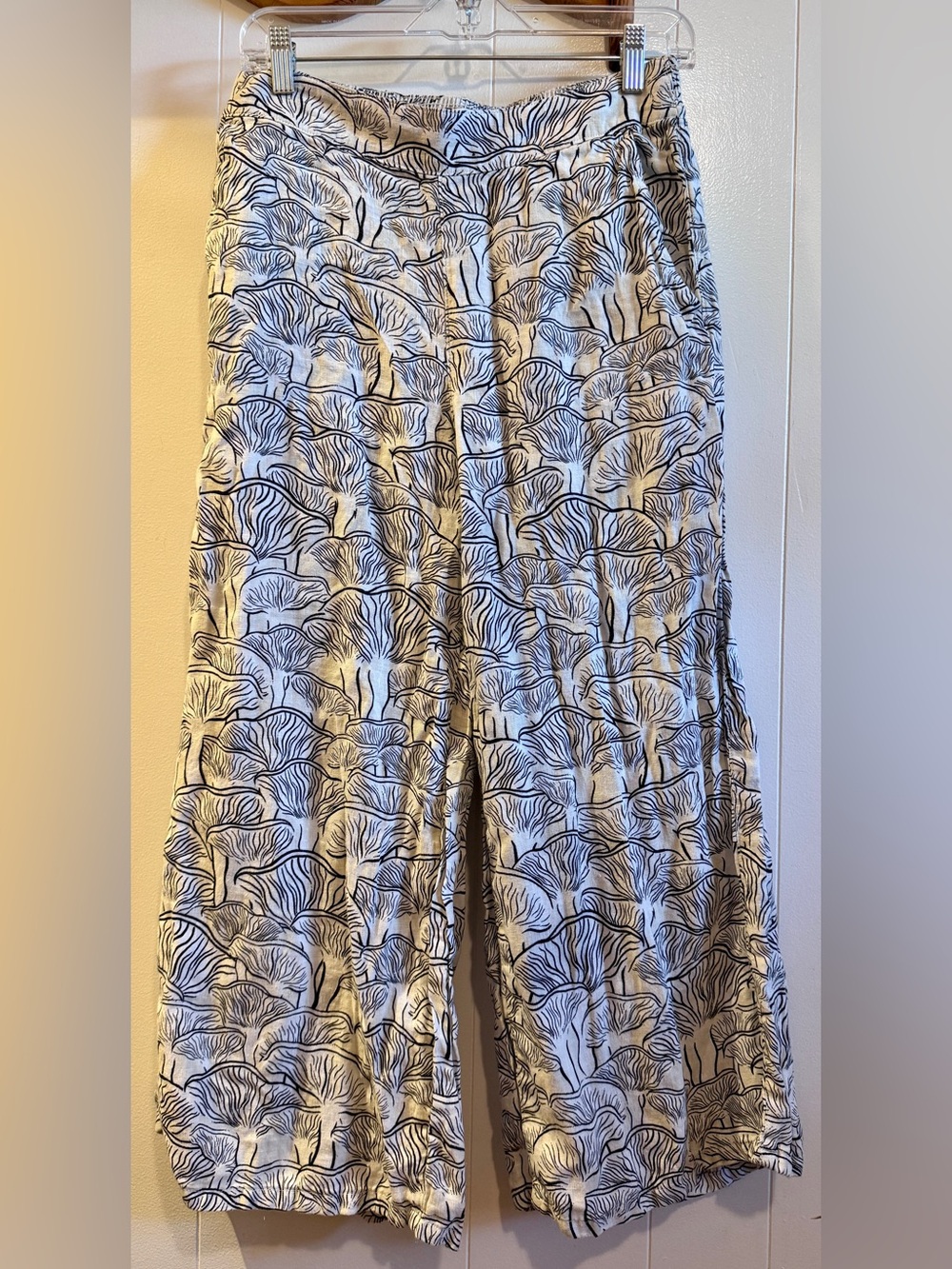 Rachel Zoe Black and White Wide Leg Pants